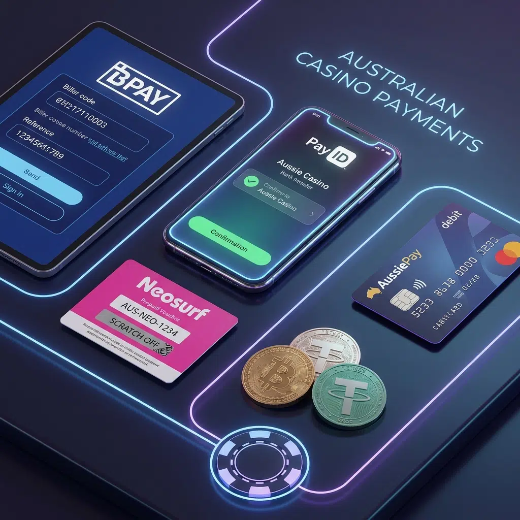 real money pokies payment methods PayID BPAY Neosurf crypto Australia